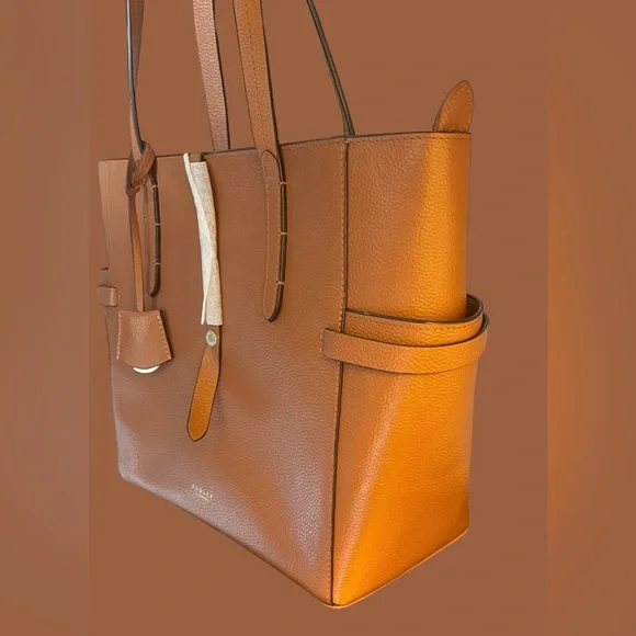 Radley London NWT Leather Shoulder Bag & Dust Bag Lg Abington Road Tan - Picture 3 of 16